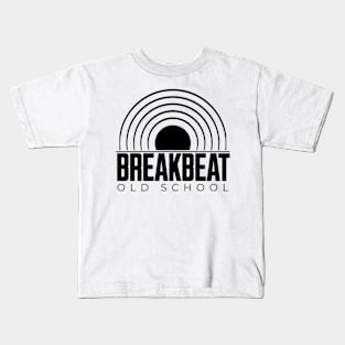 BREAKBEAT  - Old School Records (Black) Kids T-Shirt